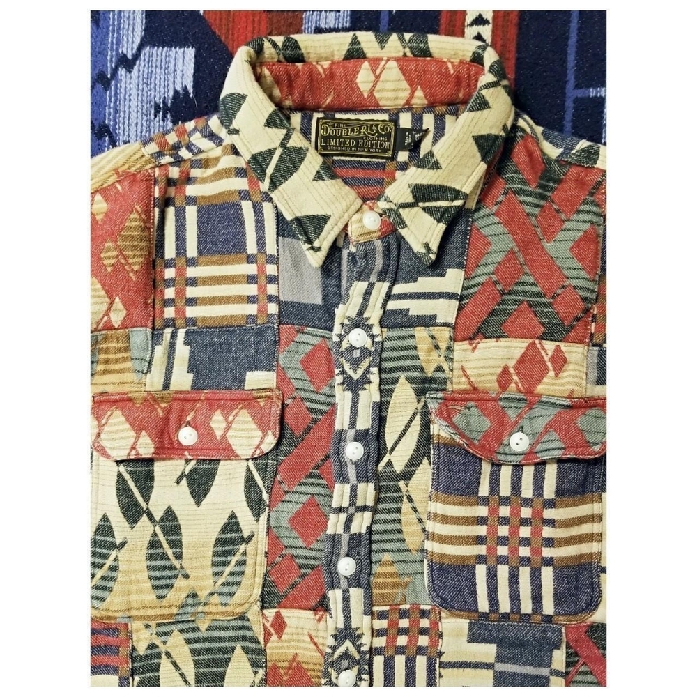 DOUBLE RL RALPH LAUREN RRL LIMITED EDITION PATCHWORK SHIRT- MEN'S SIZE XLARGE - Picture 5 of 8